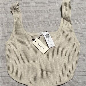 Aritzia Babaton Cream Knit Tank